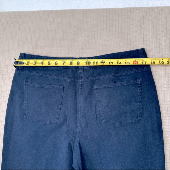 Talbots Crop Chino Pants Womens 16 Black Stretch High Waist Straight Leg Casual - Picture 10 of 10